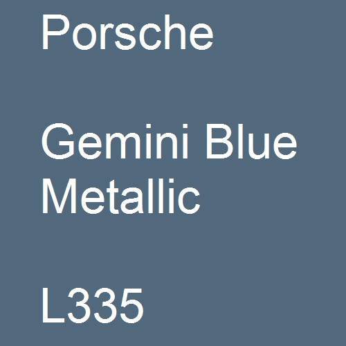 Porsche, Gemini Blue Metallic, L335.